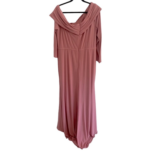 Mac Duggal DROP SHOULDER LONG SLEEVE COLUMN GOWN size 16 - Picture 10 of 12